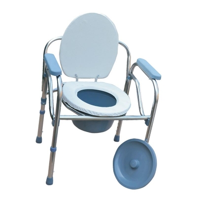 Backrest commode chair