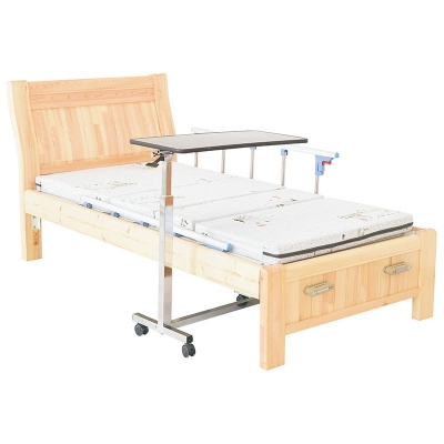 Home manual two-function pine wood nursing bed ZC-F09
