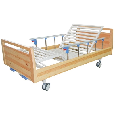 Home manual two-function pine wood nursing bed ZC-F03